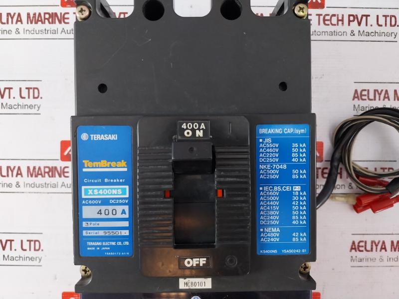 Terasaki Electric Xs400Ns Tembreak Circuit Breaker 3 Pole 400A 100-115V 50/60Hz