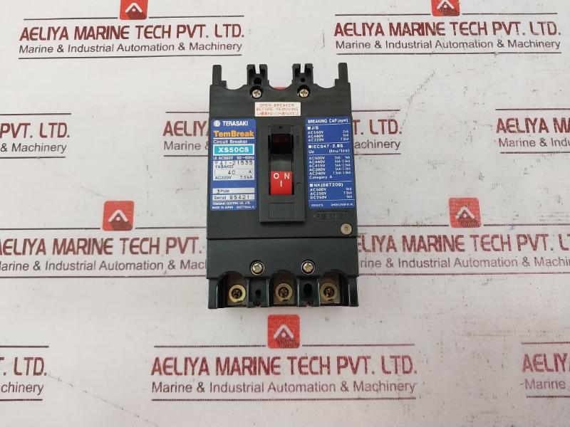 Terasaki Electric Xs50Cs 3 Pole Circuit Breaker Ac600V 2H0535Sfa/K Ac220V 7.5Ka