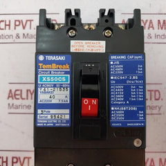Terasaki Electric Xs50Cs 3 Pole Circuit Breaker Ac600V 2H0535Sfa/K Ac220V 7.5Ka