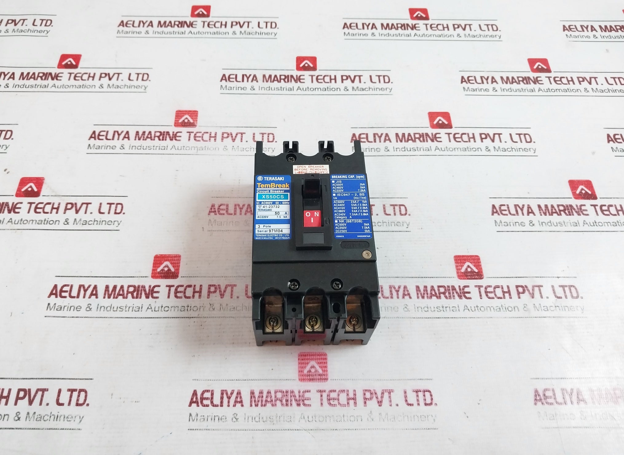 Terasaki Electric Xs50Cs Circuit Breaker 3 Pole 50-60Hz Ui Ac660V
