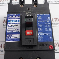 Terasaki Electric Xs50Nb Circuit Breaker 30A Ac660V 50-60Hz