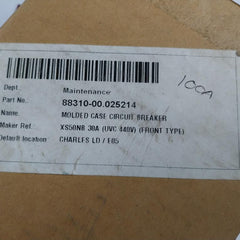 Terasaki Electric Xs50Nb Molded Case Circuit Breaker 3 Pole 30A