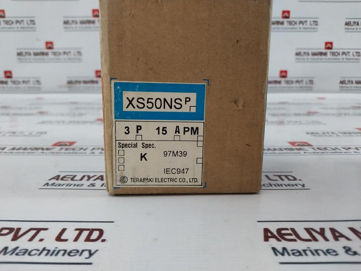 Terasaki Electric Xs50Ns 3 Pole Circuit Breaker 15A Ac600V Dc250V