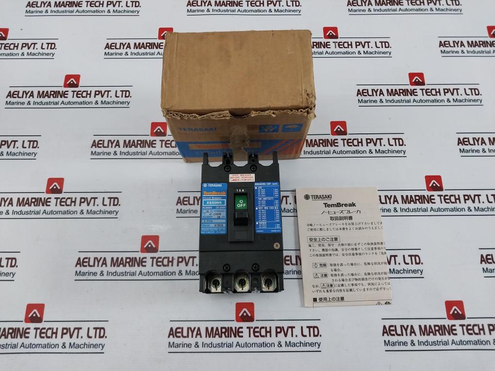 Terasaki Electric Xs50Ns Circuit Breaker 15A Ac600V Dc250V 3 Pole