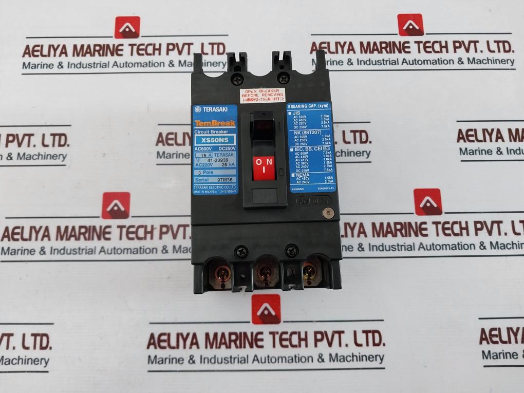 Terasaki Electric Xs50Ns Circuit Breaker 15A Ac600V Dc250V 41-23939 Iec947