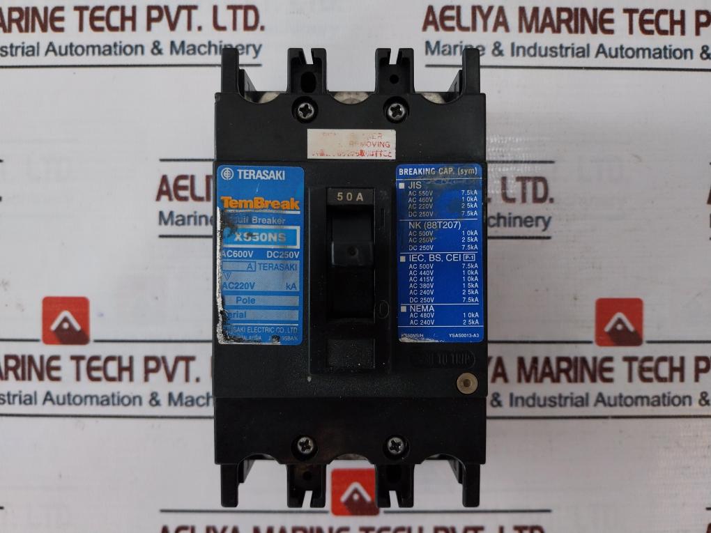 Terasaki Electric Xs50Ns Circuit Breaker 50A Ac600V Dc250V