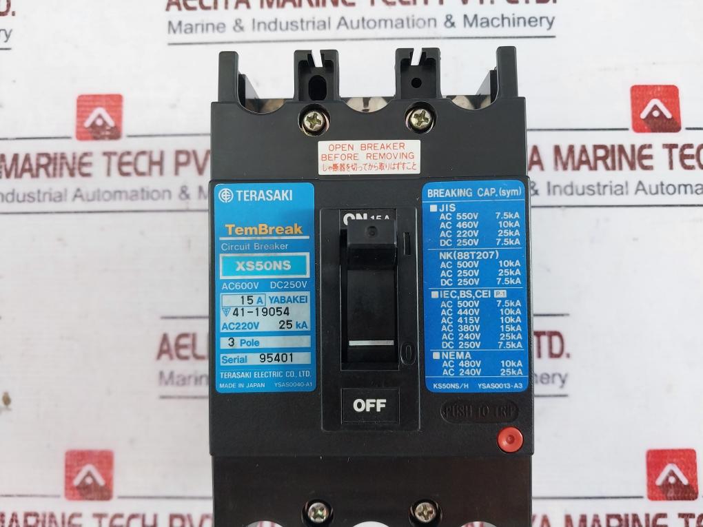 Terasaki Electric Xs50ns Circuit Breaker Current Rating 15a