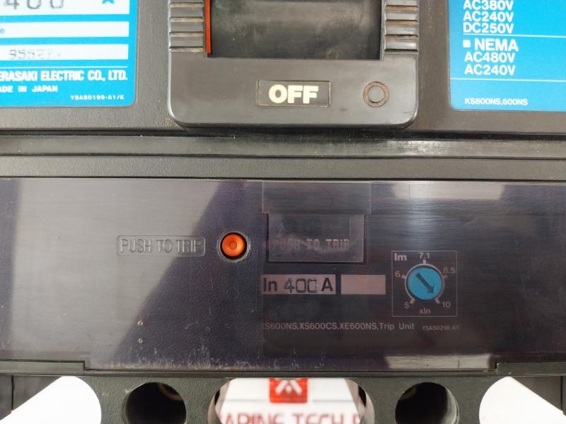Terasaki Electric Xs600Ns Tembreak Circuit Breaker Ysas0202-b1 400A