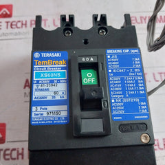 Terasaki Electric Xs60Ns 3-pole Circuit Breaker 60A Ac660V With Auxiliary Switch