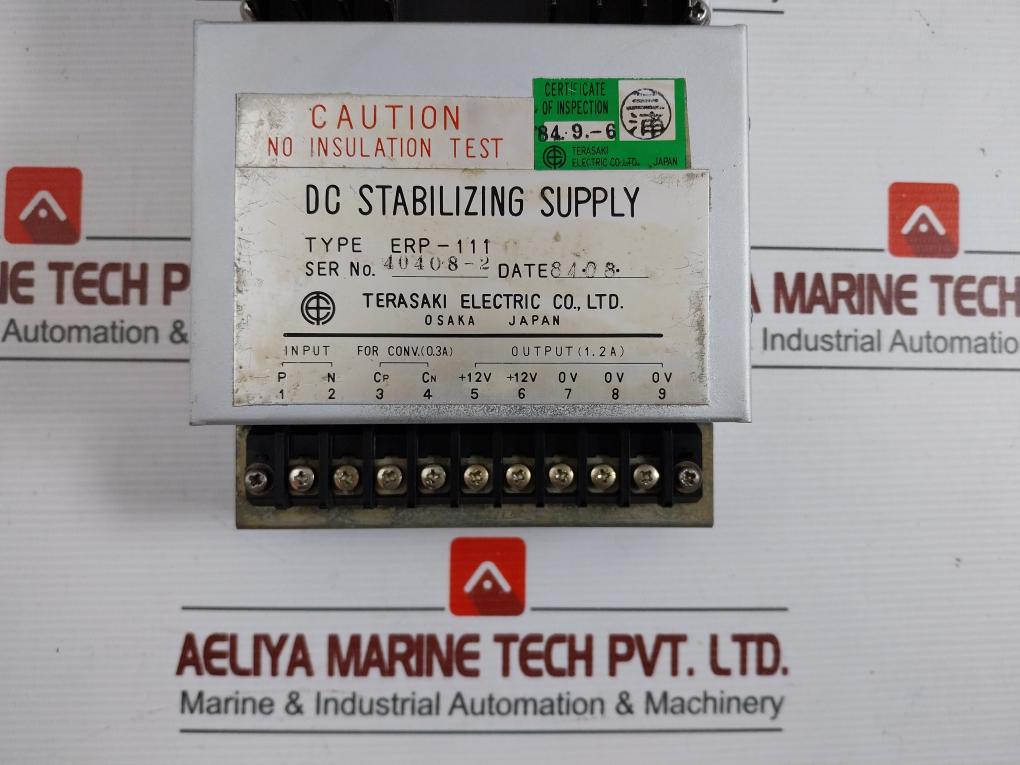 Terasaki Erp-111 Dc Stabilizing Supply Module Output 1.2A