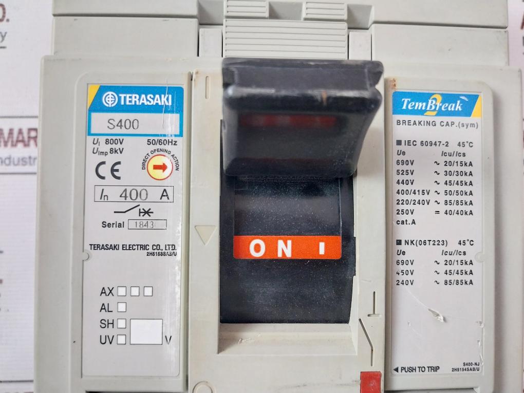 Terasaki S400-nj Circuit Breaker 50/60Hz 400A