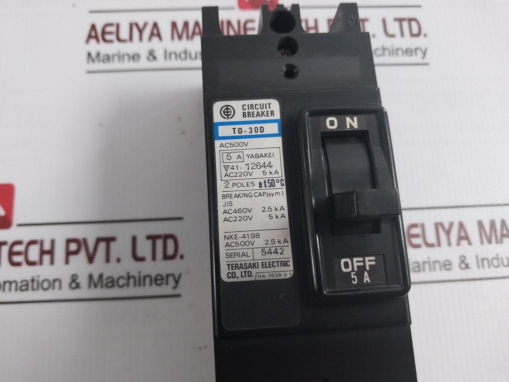 Terasaki T0-30D Circuit Breaker 2 Pole Ac220V 5Ka Ac 500V