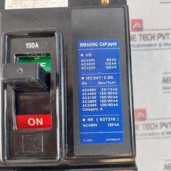 Terasaki Tembreak Tl-225F Current Limiting Circuit Breaker 150A 3 Pole