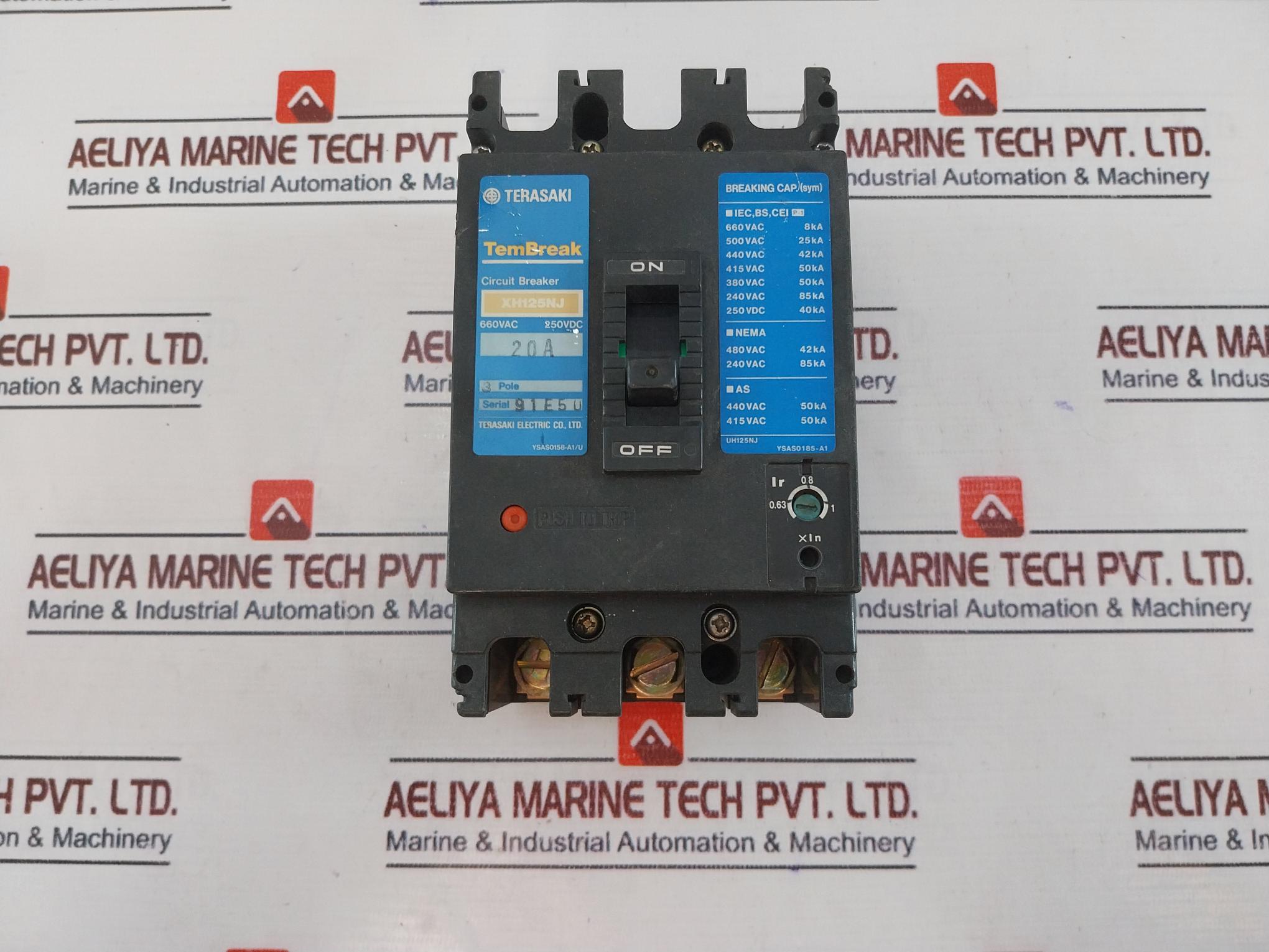 Terasaki Tembreak Xh125Nj Circuit Breaker 3 Pole 20A