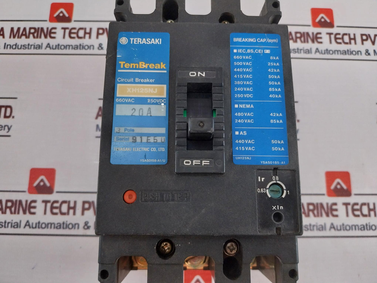 Terasaki Tembreak Xh125Nj Circuit Breaker 3 Pole 20A
