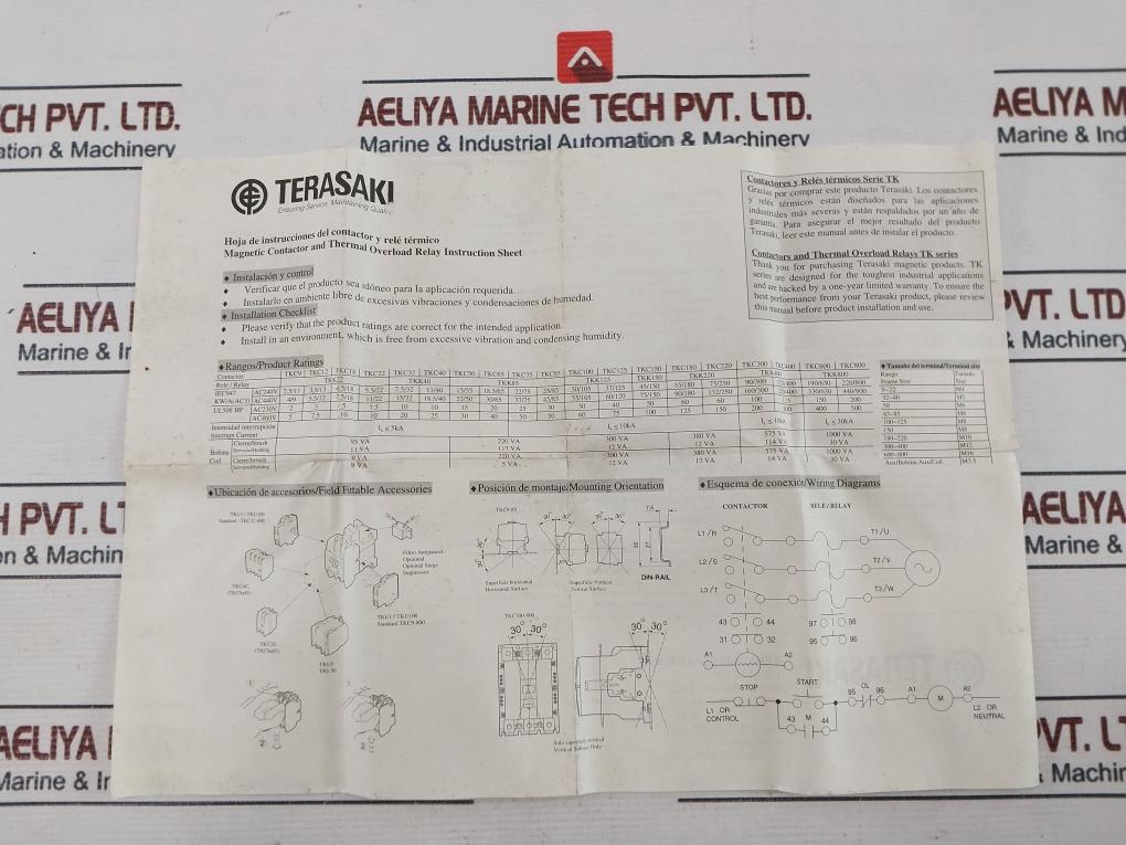 Terasaki Tkk85 Thermal Overload Relay