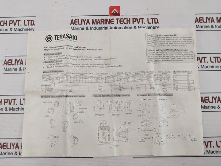 Terasaki Tkk85 Thermal Overload Relay