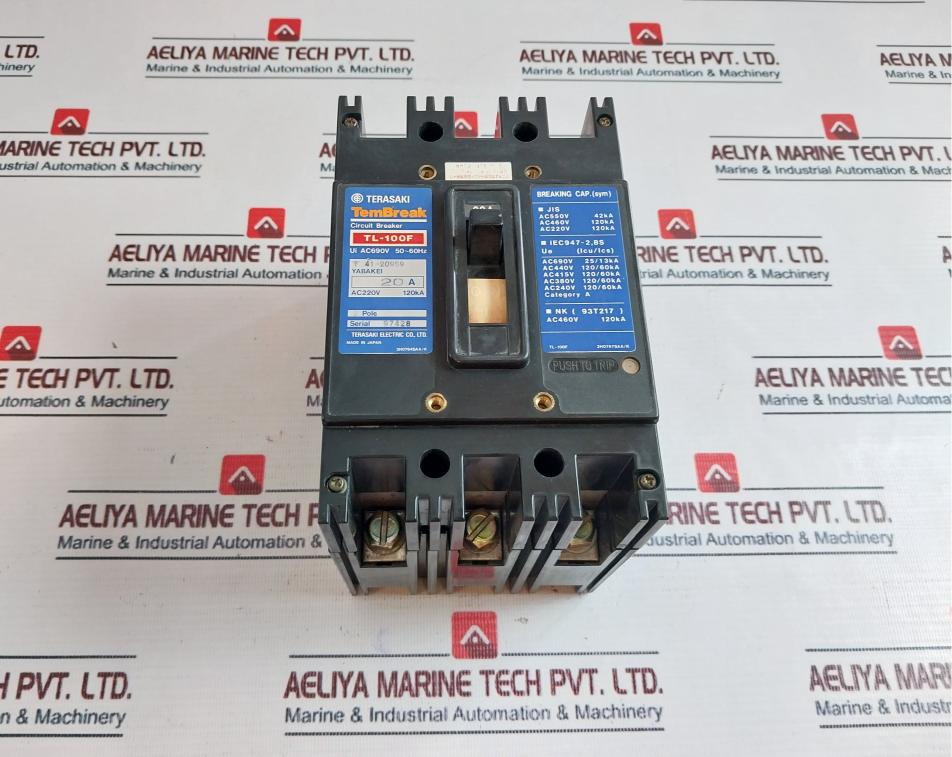 Terasaki Tl-100F 20A 3 Pole Circuit Breaker Ac690V 50~60Hz