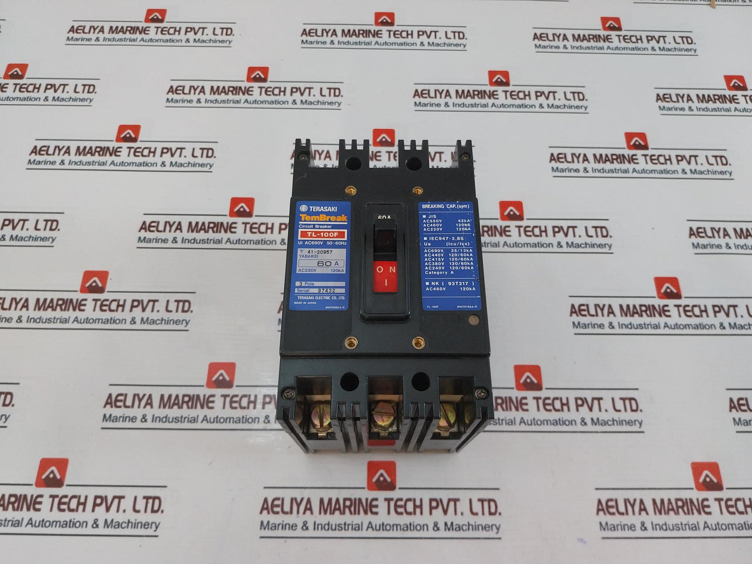 Terasaki TL-100F Tembreak 3 Pole Circuit Breaker 60A 50/60Hz