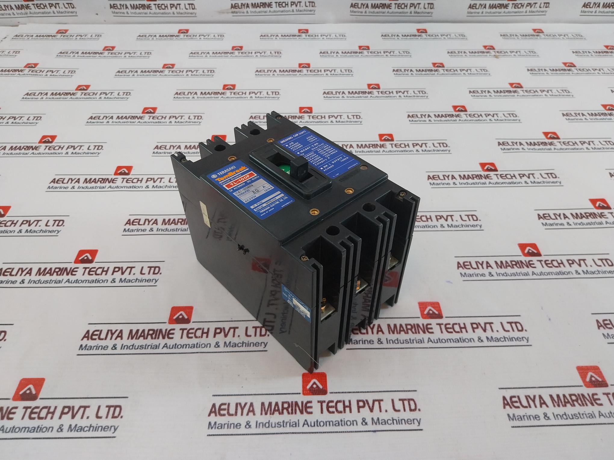 Terasaki Tl-100F Tembreak Circuit Breaker 3 Pole 20A 50/60Hz