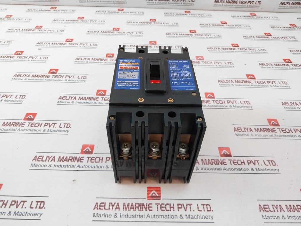 Terasaki Tl-100F Tembreak Circuit Breaker 3 Pole Ac690V 200-480V 50/60Hz 60A