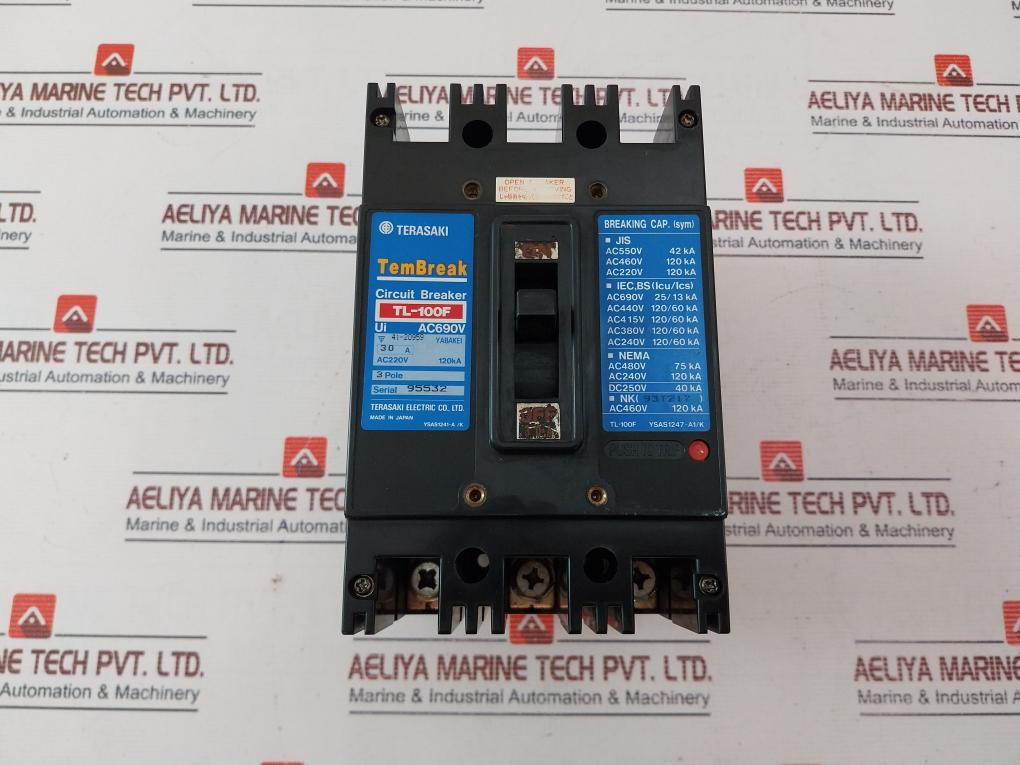 Terasaki Tl-100F Tembreak Circuit Breaker Ac690V 120Ka 200-480V 50/60Hz 30A