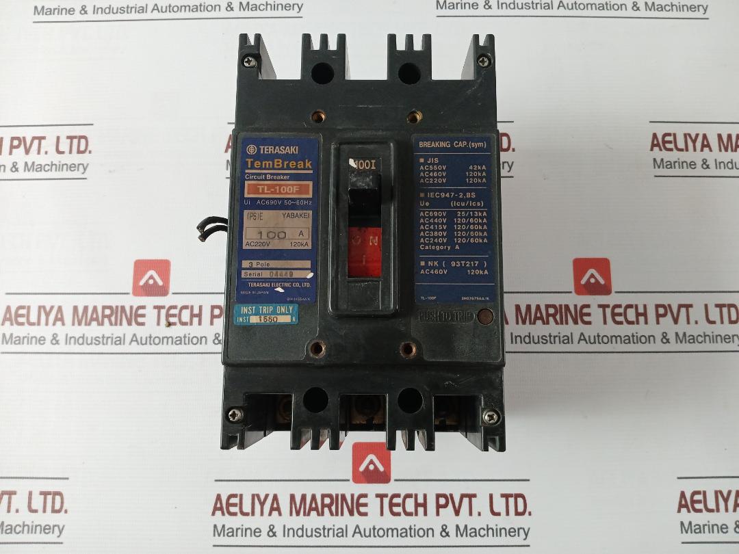 Terasaki Tl-100F Tembreak Molded Case Circuit Breaker 3 Pole Ac220V 120Ka 1550A