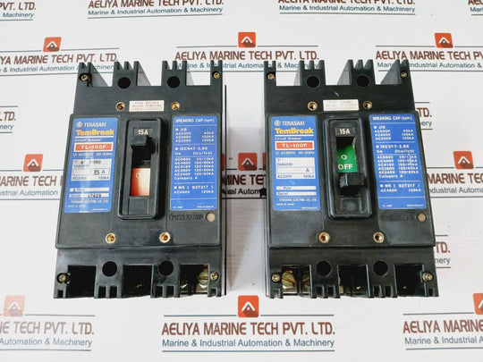 Terasaki Tl-100f Tembreak 3 Pole Circuit Breaker 15a Ac690v 50-60hz 2h0767saa/k