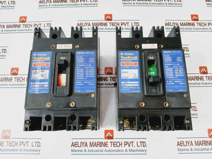 Terasaki Tl-100f Tembreak 3 Pole Circuit Breaker 15a Ac690v 50-60hz 2h0767saa/k