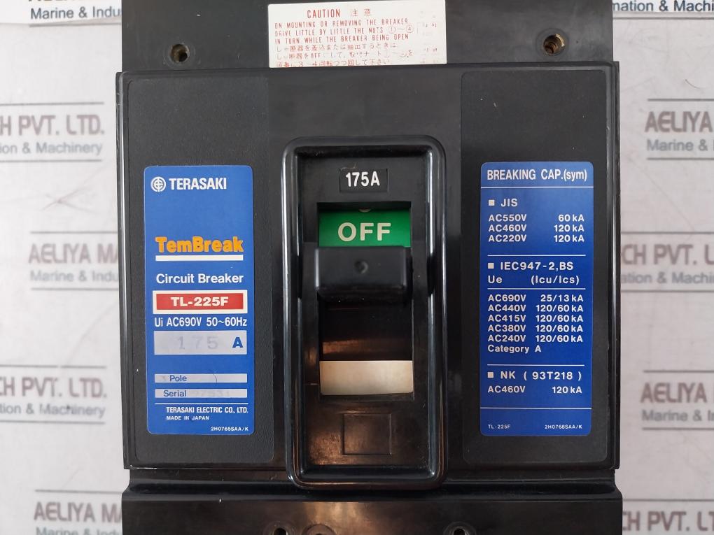 Terasaki Tl-225F 3 Pole Circuit Breaker 175A Ac690V 50~60Hz