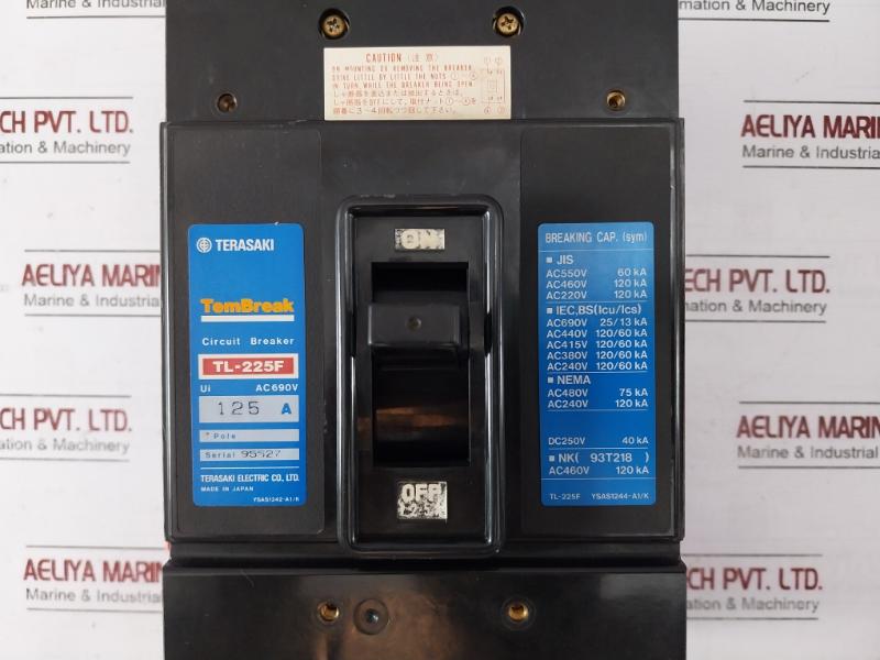 Terasaki Tl-225F Tembreak Circuit Breaker 3 Pole Ac690V 125A