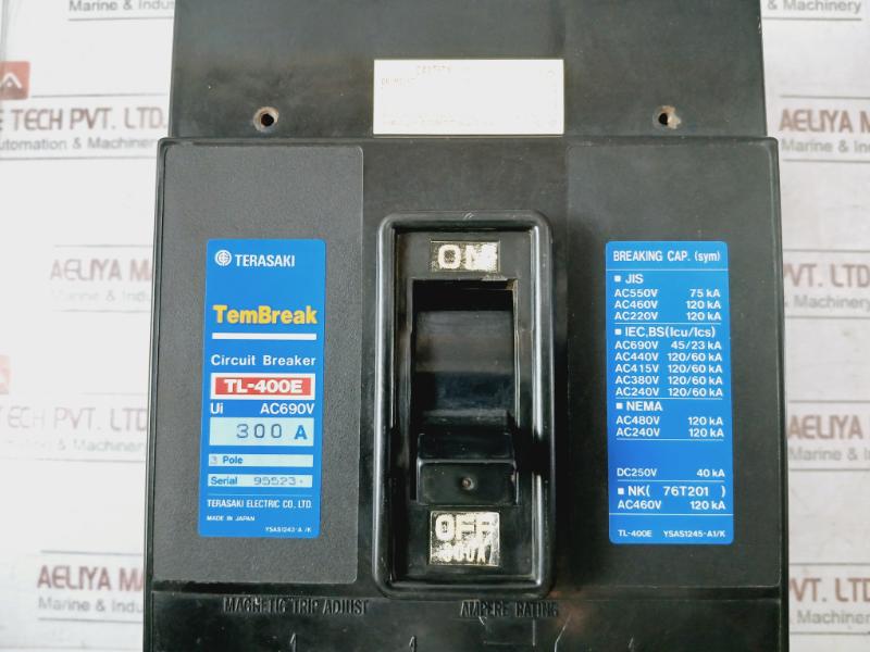 Terasaki Tl-400E Tembreak Circuit Breaker 300A Ac690V