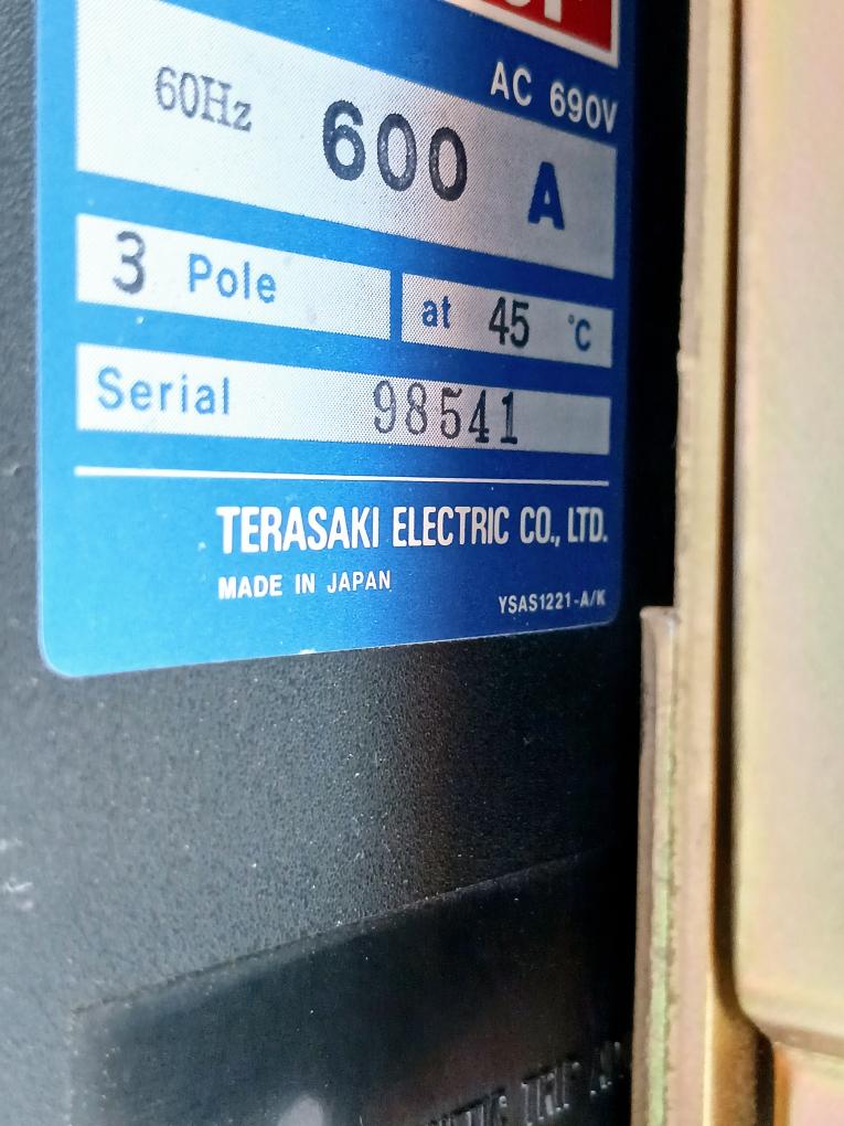 Terasaki Tembreak Tl-600F Circuit Breaker Ac690V 600A Ac100-115V Ac250V 5A