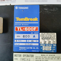 Terasaki Tembreak Tl-600F Circuit Breaker Ac690V 600A Ac100-115V Ac250V 5A
