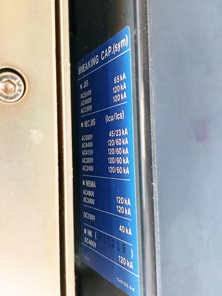 Terasaki Tembreak Tl-600F Circuit Breaker Ac690V 600A Ac100-115V Ac250V 5A