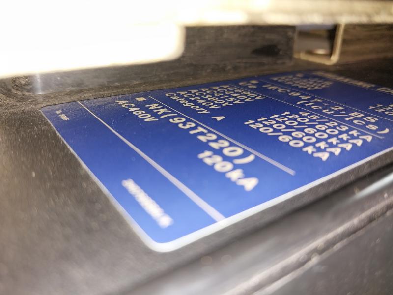 Terasaki Tl-800F Circuit Breaker Ac690V 60Hz Ac 100-115V 2H1035Saa