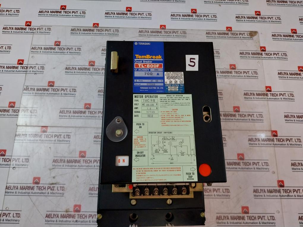 Terasaki Electric Tl-800F Tembreak Circuit Breaker W/ Tmc9B Motor Operator 700A
