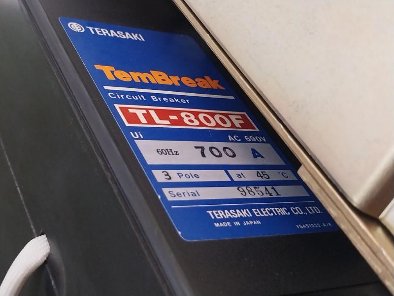 Terasaki Tl-800F Tembreak Circuit Breaker Ac690V Aux. 50-60Hz