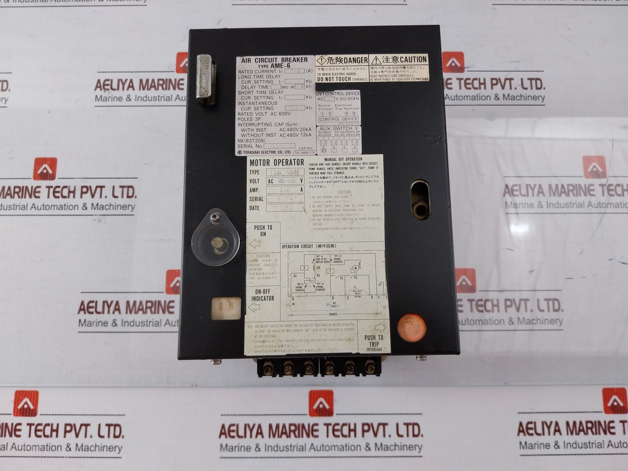 Terasaki Ac 450V, 50/60Hz Air Circuit Breaker Tmc6Me
