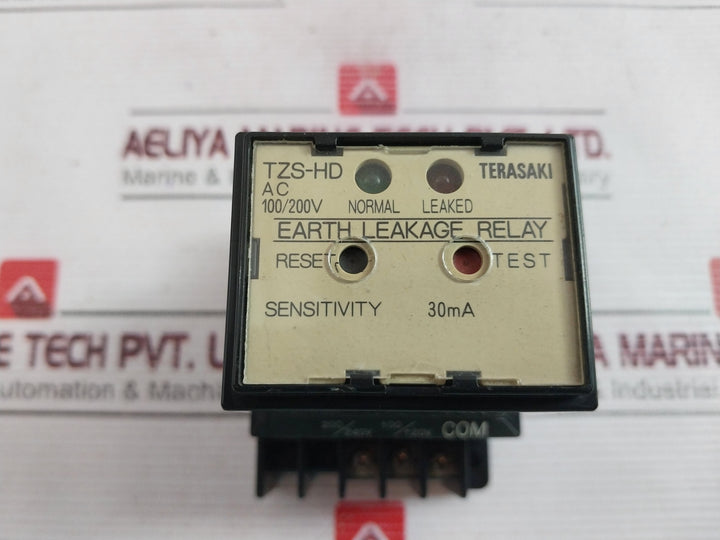 Terasaki Tzs-hd Earth Leakage Relay Ac 100/200V 30Ma 2H0743Saa
