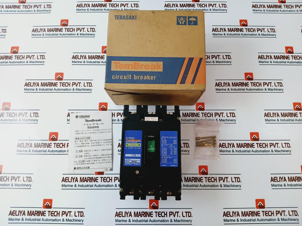 Terasaki Xe225Ns, 3 Pole Molded Case Circuit Breaker 175A 690Vac 50~60Hz