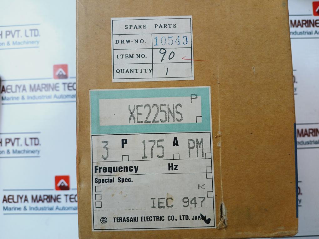 Terasaki Xe225Ns, 3 Pole Molded Case Circuit Breaker 175A 690Vac 50~60Hz
