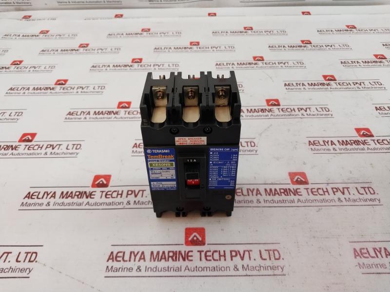Terasaki Xe50Ns 3 Pole Circuit Breaker Ac660V 15A Ac220V 5Ka 2H1216Saa/K