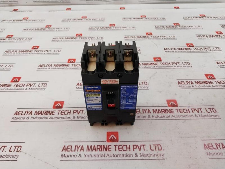 Terasaki Xe50Ns 3 Pole Circuit Breaker Ac660V 15A Ac220V 5Ka 2H1216Saa/K
