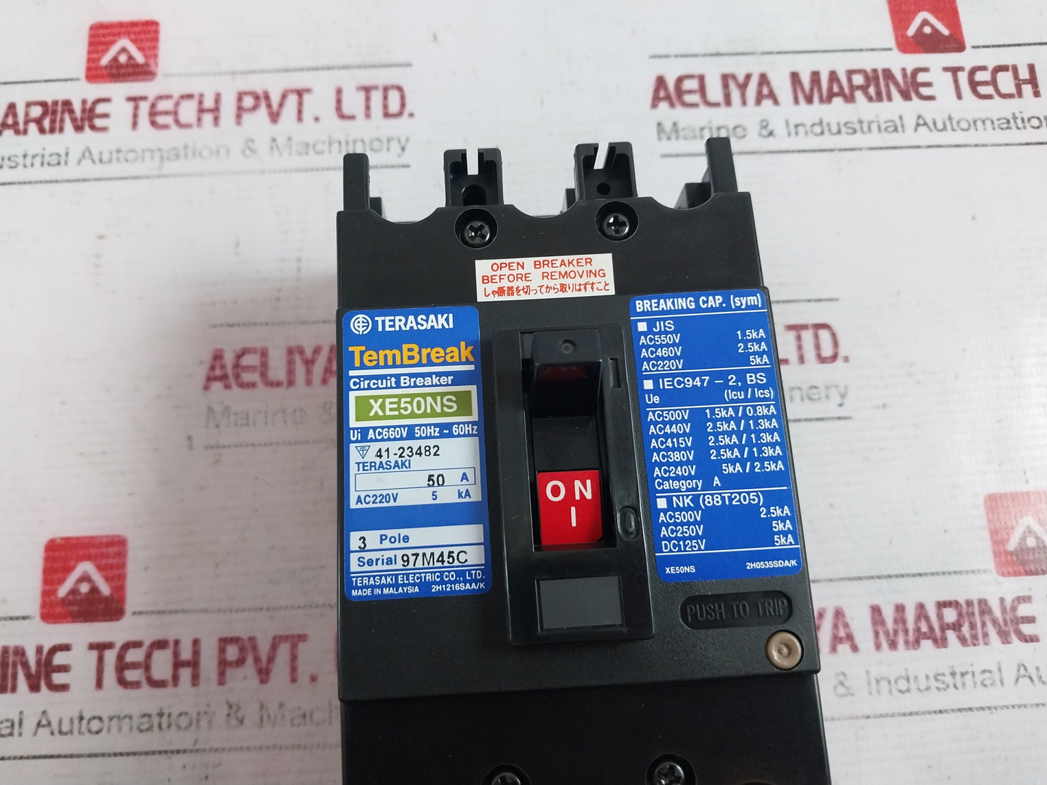 Terasaki Xe50Ns Circuit Breaker Ac660V 50Hz/60Hz 2H1216Saa/K Iec947 97M45C