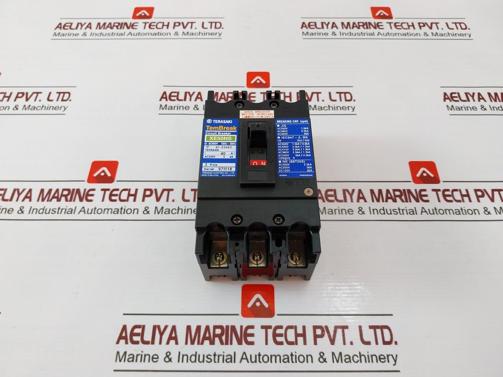 Terasaki Xe50Ns Tembreak Non-fuse Circuit Breaker 3 Pole Ac660V 50Hz-60Hz 40A