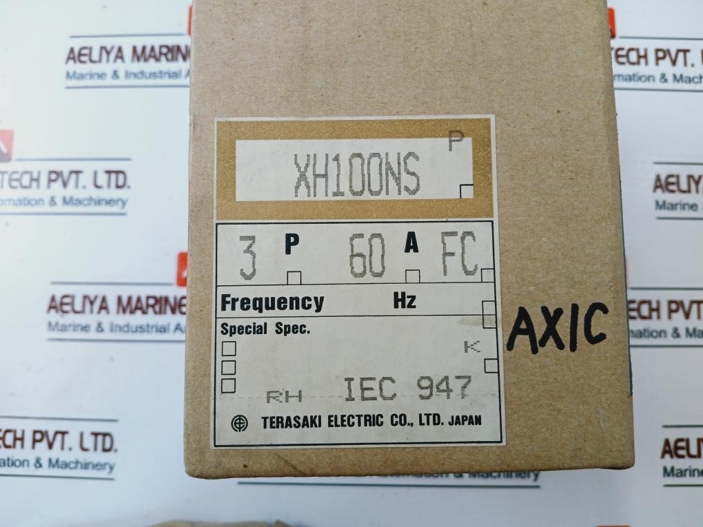 Terasaki Xh100Ns, 3 Pole Circuit Breaker 60A 690Vac 50~60Hz