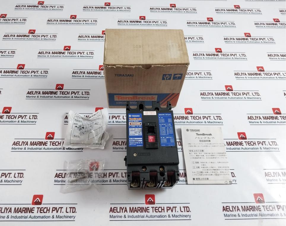 Terasaki Xh100ns Molded Case Circuit Breaker 3 Pole 50a 200-480v 50/60hz