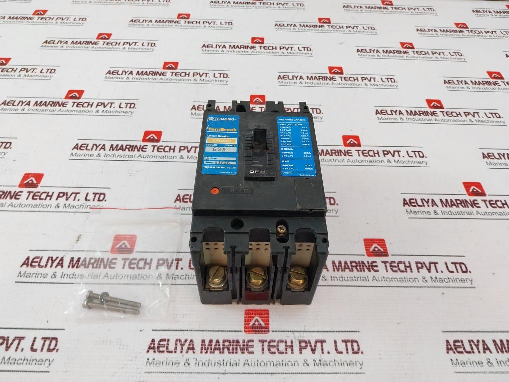 Terasaki Xh125Nj Tembreak 3 Pole Circuit Breaker 60A 660Vac
