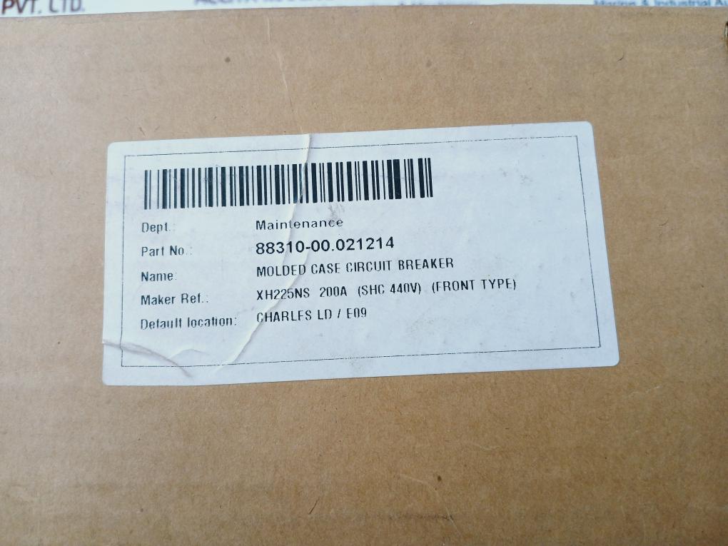 Terasaki Xh225Ns, 3 Pole Molded Case Circuit Breaker 200A 690Vac 50~60Hz